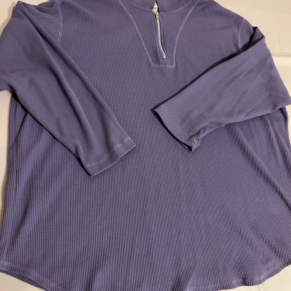 Roaman's Lavender Textured Zip-Up Top